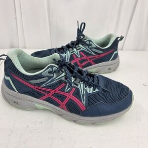 Asics Gel Venture 8 1012B231 Running Sneakers Blue Pink‎ Green Women's Sz 9.5 W.